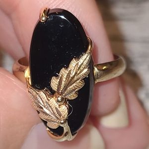 14kt gold black hills onix ring, Great Price! Plus Enjoy Free Shipping